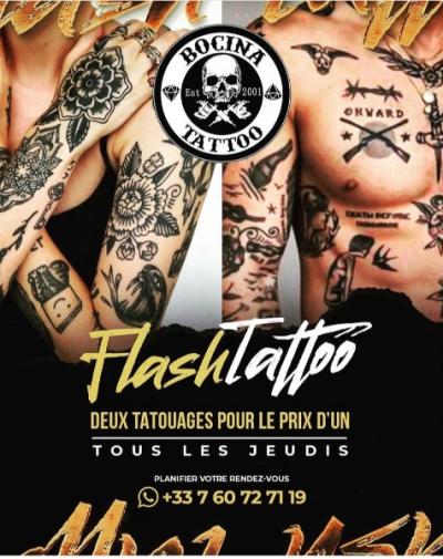 OFFRE FLASH TATTOO , DEUX pour le prix d'un c'est tous les jeudis !